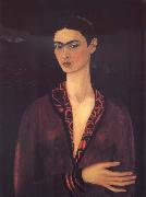 Frida Kahlo Self-Portrait with Velvet Dress oil painting on canvas